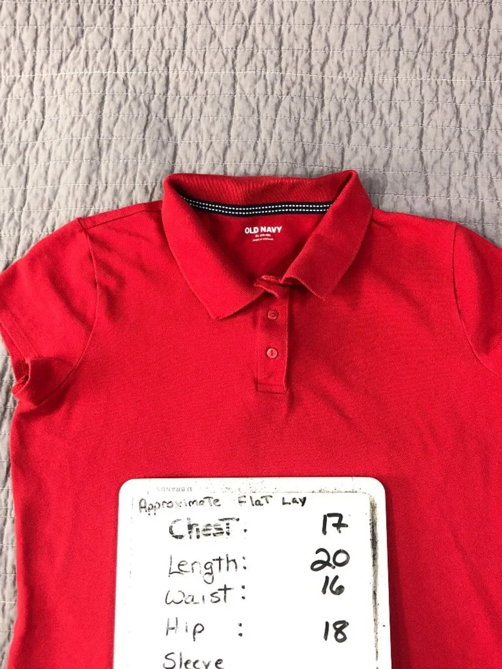 4/$15 Old Navy Polo Shirt Girl XL 14/16 Red Classic Preppy School Casual